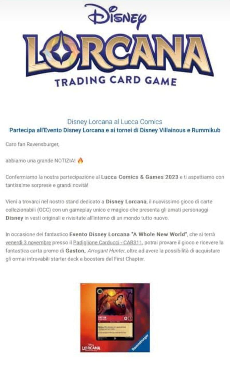 [Convention] Lucca Comics & Games Get Gaston – Arrogant Hunter promo ...